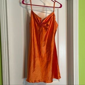 Too big for me now! Shein satin orange dress size 8